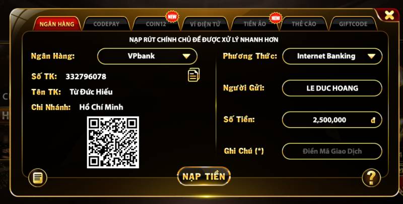 HitClub | Hit.Club: Cổng Game Bài, Tài Xỉu, Nổ Hũ Số 1 14 Nap Tien Qua Ngan Hang